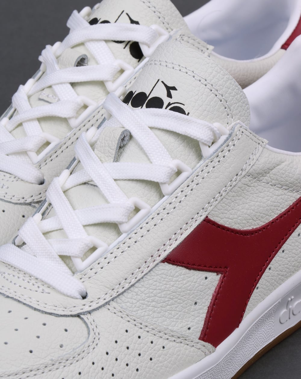 Diadora B. Elite L Sneakers Weiß/Burgundrot/Gummi