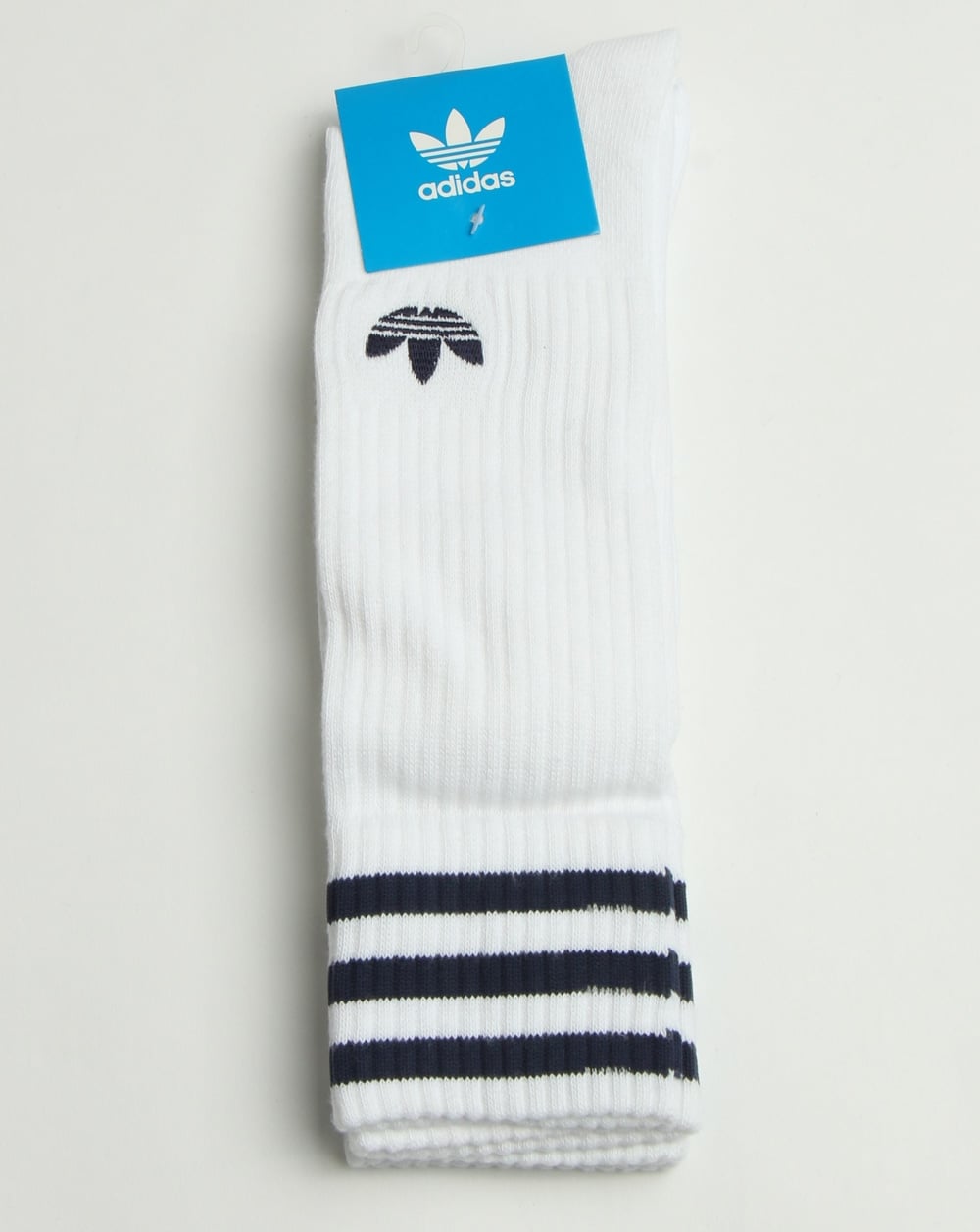Adidas Originals – Crew-Socken im 2er-Pack, Weiß/Blau