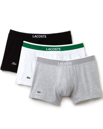 Lacoste 3er-Pack Boxershorts Schwarz/Weiß/Grau