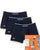 Lacoste Triple Pack Boxer Shorts Navy
