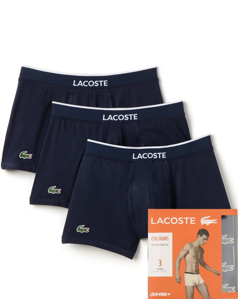Lacoste – Dreierpack Boxershorts in Marineblau