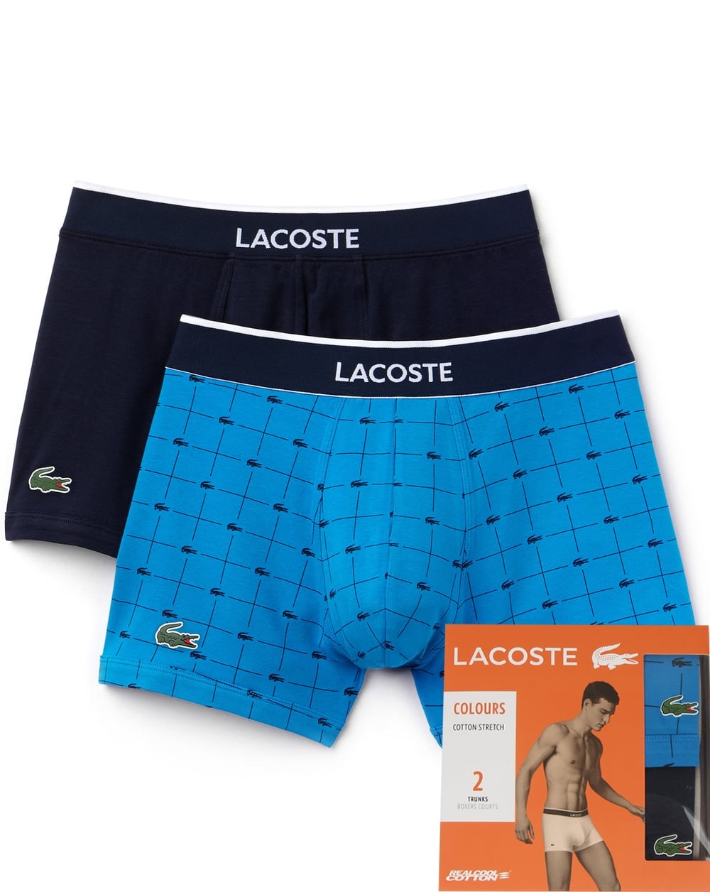 Lacoste Doppelpack Boxershorts Marineblau/Brillantblau
