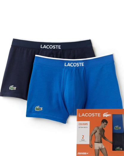 Lacoste Doppelpack Boxershorts Olympia Blau/Marineblau