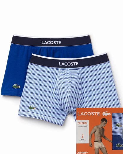 Lacoste Doppelpack Boxershorts Streifen/Blau