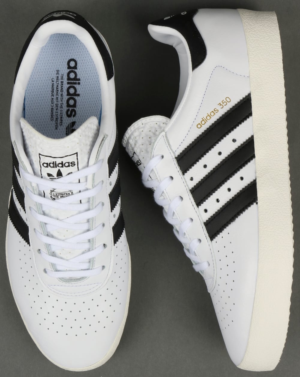 Adidas 350 Trainers White/Black/Off White