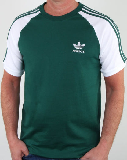 Adidas Originals 3-Streifen T-Shirt DP Grün/Weiß