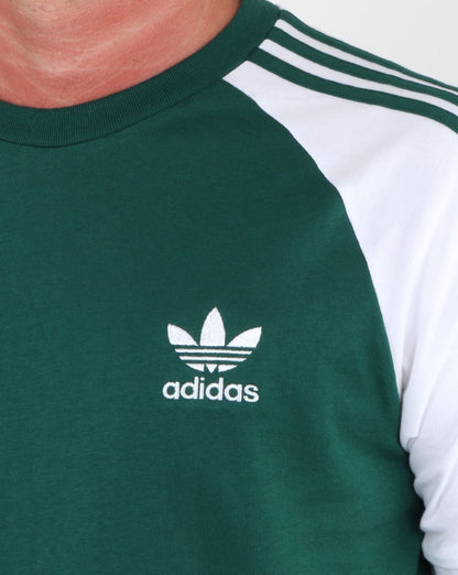 Adidas Originals 3-Streifen T-Shirt DP Grün/Weiß