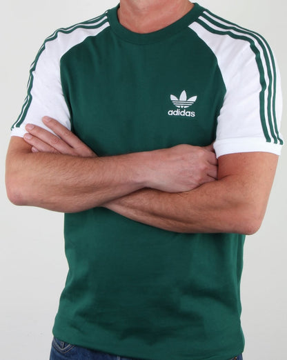 Adidas Originals 3-Streifen T-Shirt DP Grün/Weiß