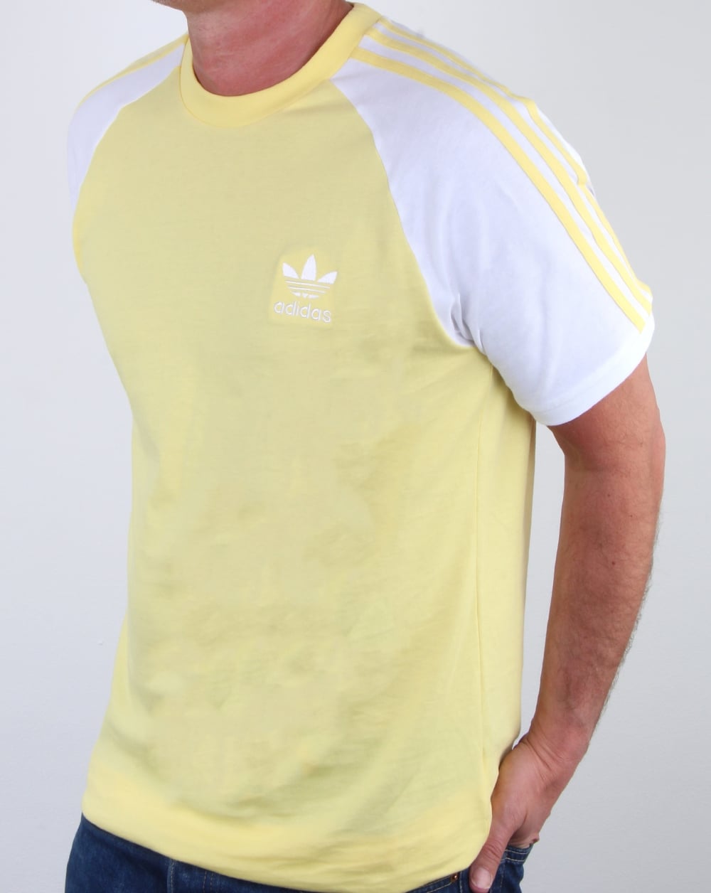 Adidas Originals 3-Streifen-T-Shirt Intensives Zitronengelb