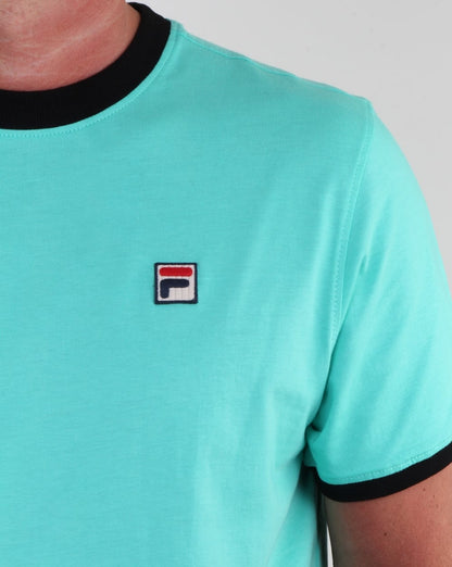 Fila Vintage Ringer T-Shirt Aqua/Marineblau