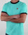 Fila Vintage Ringer T Shirt Aqua/Navy