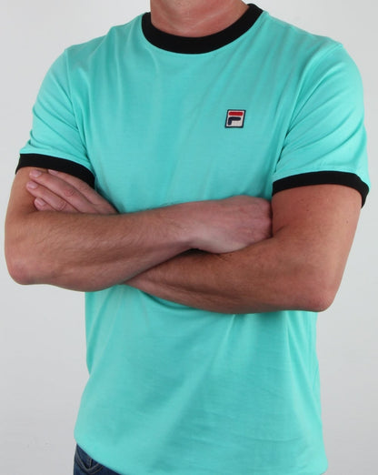 Fila Vintage Ringer T-Shirt Aqua/Marineblau