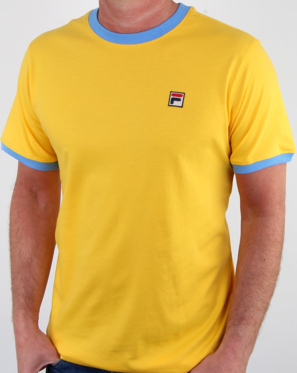 Fila Vintage Marconi T-Shirt Gelb/Seeblau