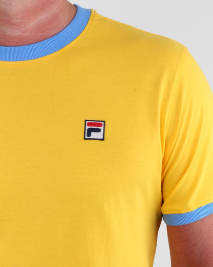 Fila Vintage Marconi T-Shirt Gelb/Seeblau