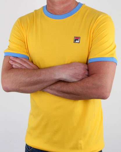 Fila Vintage Marconi T-Shirt Gelb/Seeblau