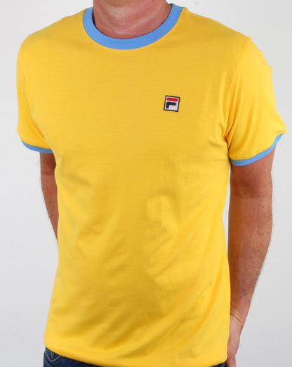 Fila Vintage Marconi T-Shirt Gelb/Seeblau