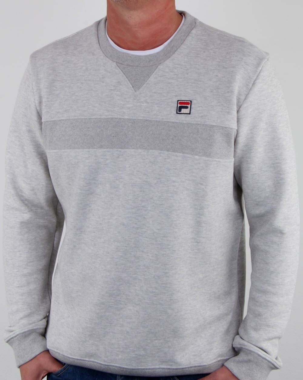 Fila Vintage Carlo Sweatshirt Hellgrau meliert