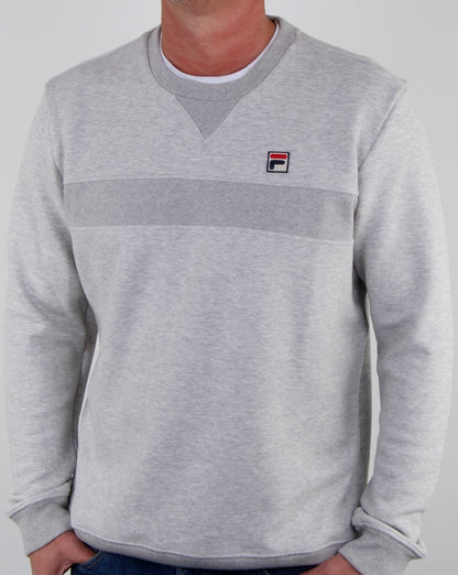 Fila Vintage Carlo Sweatshirt Hellgrau meliert