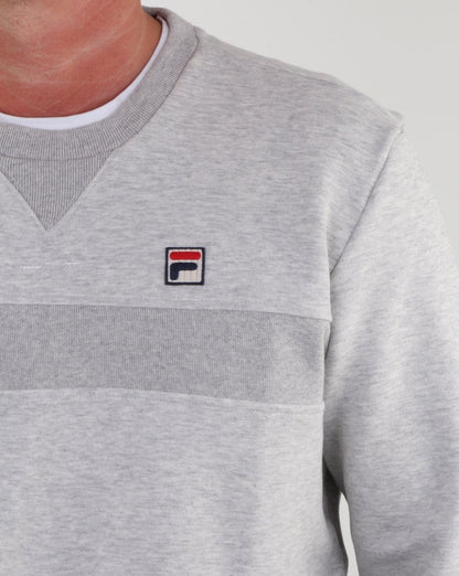 Fila Vintage Carlo Sweatshirt Hellgrau meliert