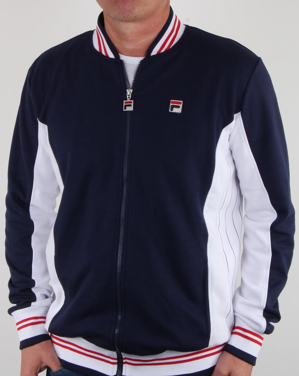 Fila Vintage Mk1 Settanta Trainingsjacke Marineblau/Weiß