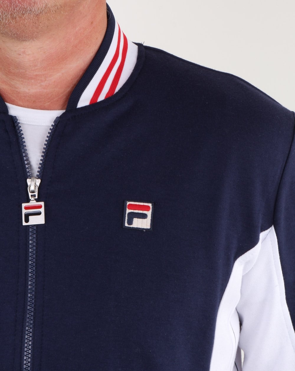 Fila Vintage Mk1 Settanta Trainingsjacke Marineblau/Weiß