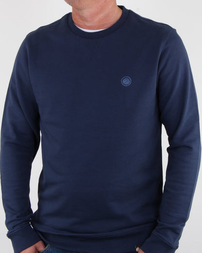 Pretty Green Clements Crew Sweatshirt Marineblau