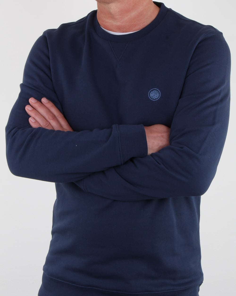 Pretty Green Clements Crew Sweatshirt Marineblau
