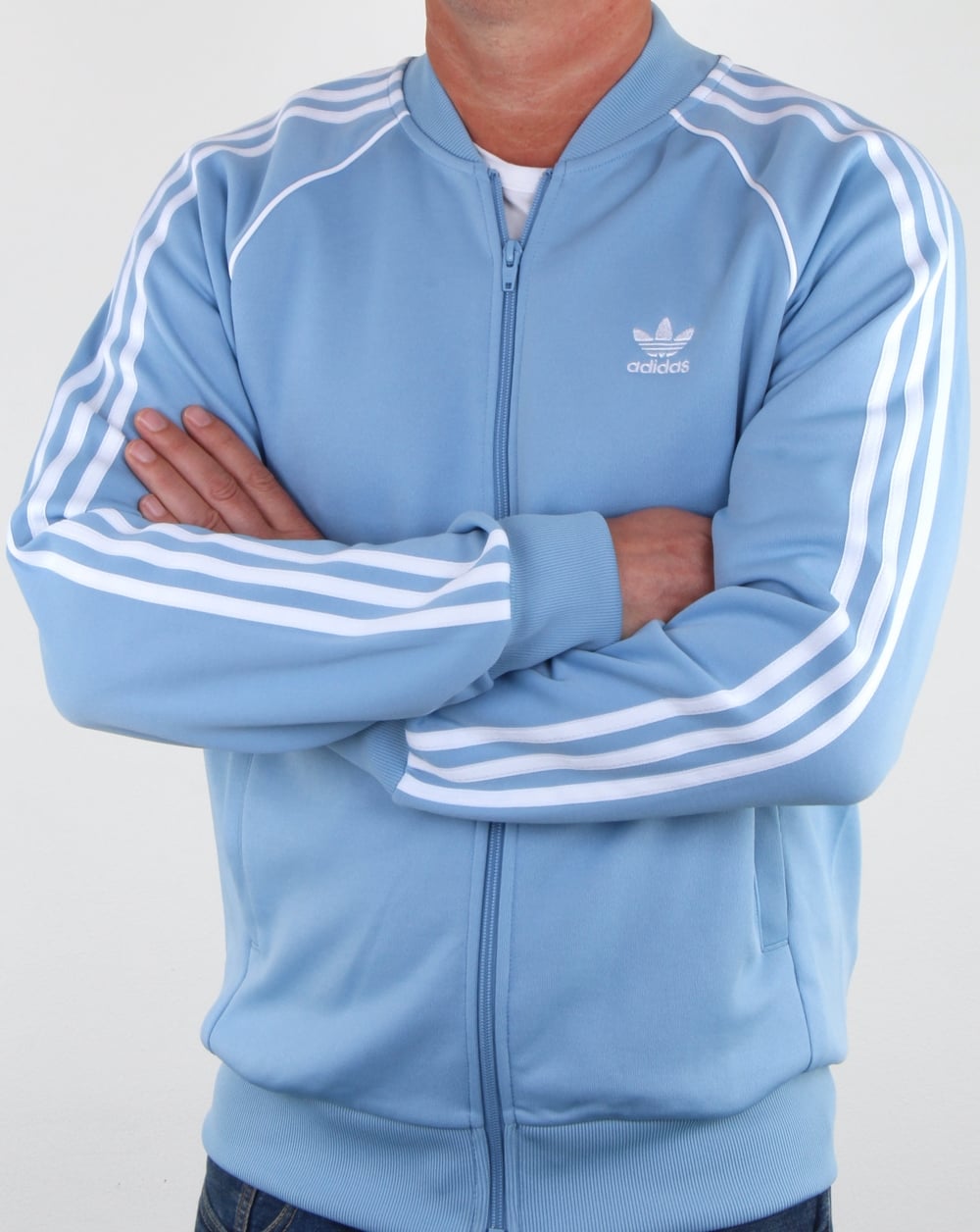 Adidas Originals Superstar Trainingsjacke Himmelblau