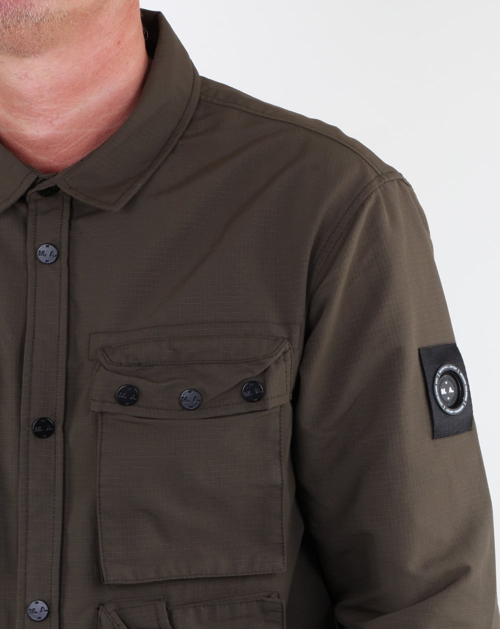Marshall Artist 60 40 Hiking Overshirt Khaki