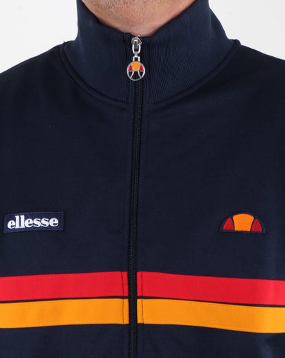 Ellesse – Trainingsoberteil mit zwei Streifen in Marineblau