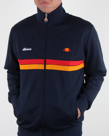Ellesse – Trainingsoberteil mit zwei Streifen in Marineblau