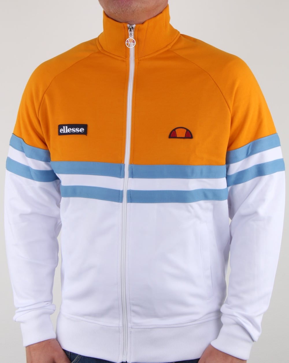 Ellesse Rimini Trainingsjacke Weiß/Orange/Himmelblau