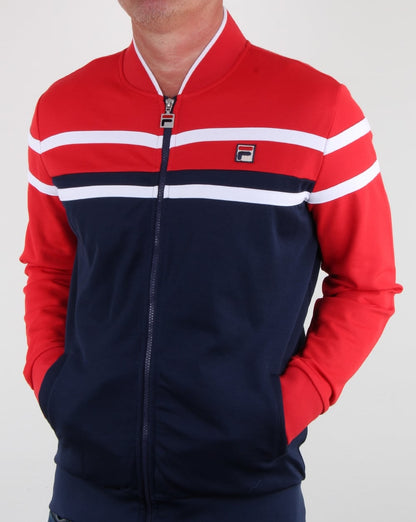 Fila Vintage Naso Trainingsjacke Rot/Marineblau/Weiß