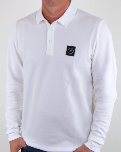 Marshall Artist Siren Langarm-Poloshirt Weiß