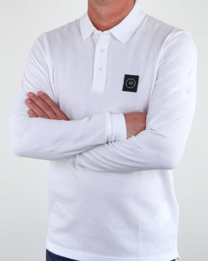 Marshall Artist Siren Langarm-Poloshirt Weiß
