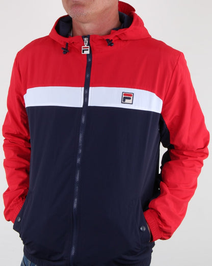 Fila Vintage Clipper Jacke Marineblau/Rot/Weiß