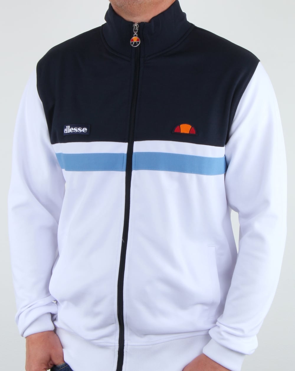 Ellesse Trasimeno II Trainingsjacke Weiß/Marineblau