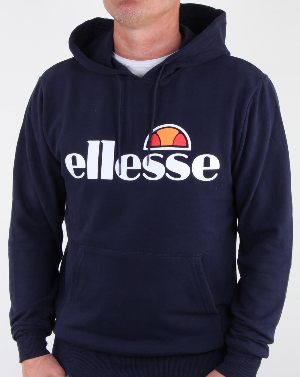 Ellesse – Kapuzenjacke mit Logo in Marineblau