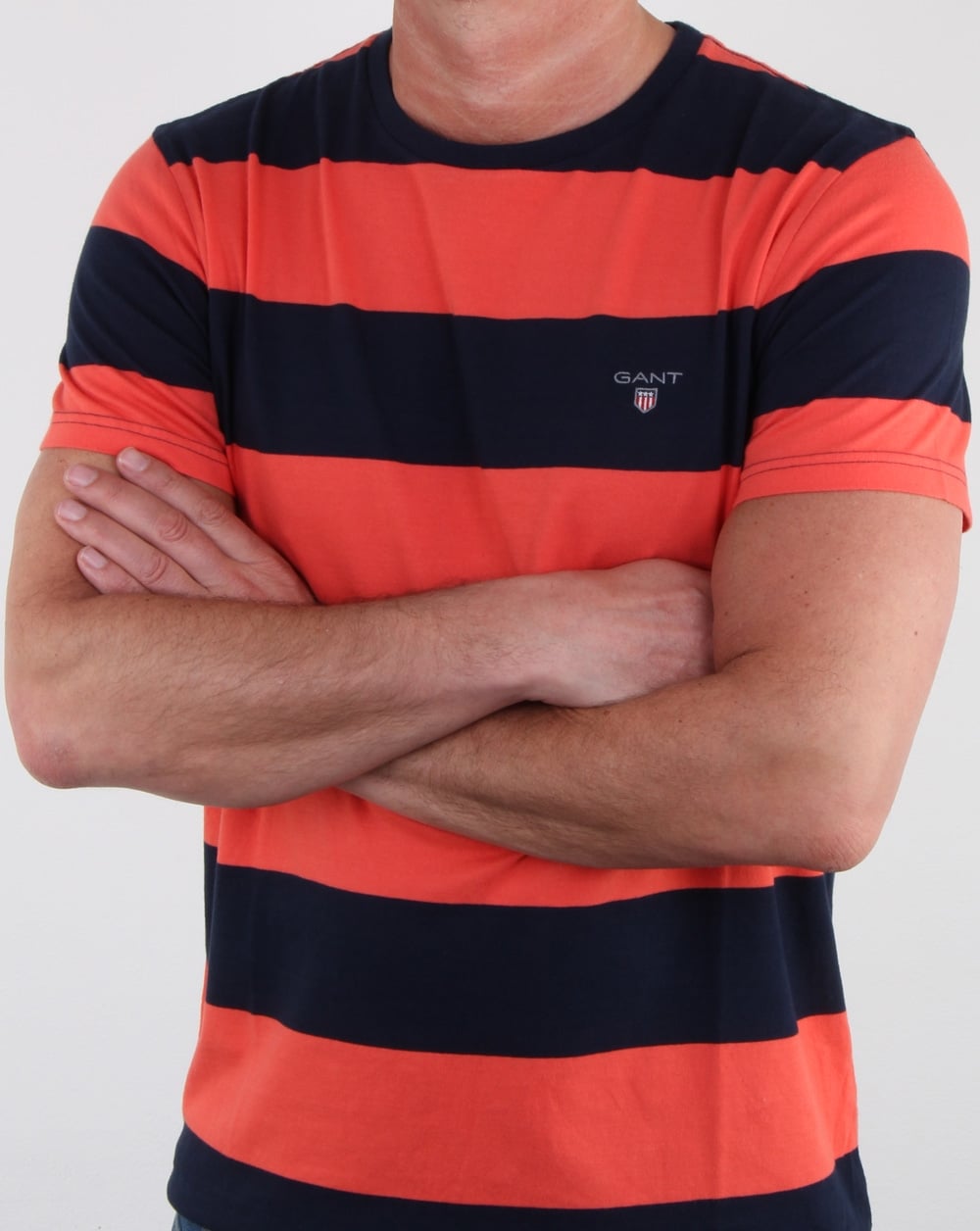 Gant Barstripe T Shirt Coral