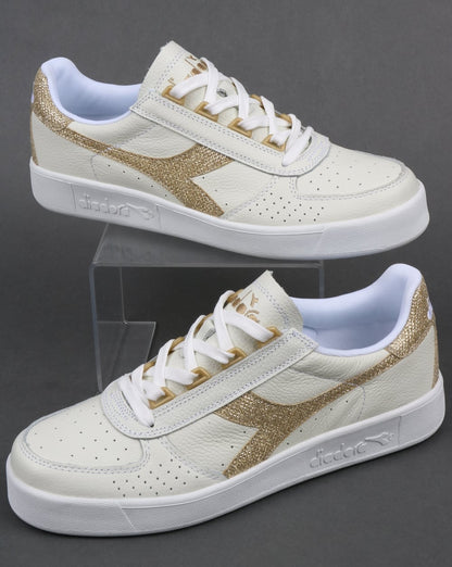 Diadora B. Elite Damen Sneaker Weiß/Gold