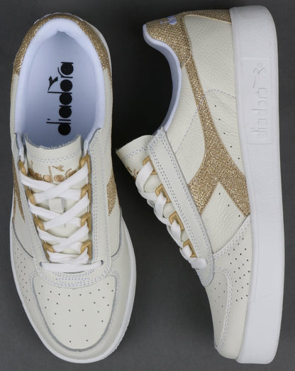 Diadora B. Elite Damen Sneaker Weiß/Gold