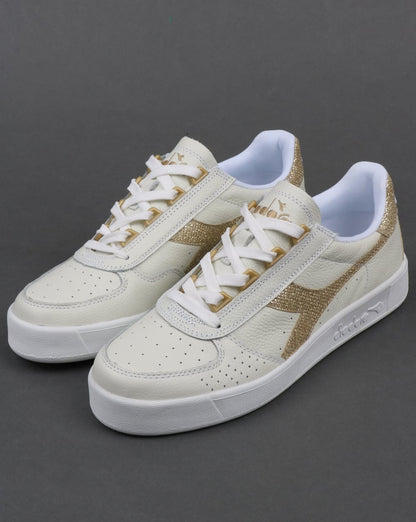 Diadora B. Elite Damen Sneaker Weiß/Gold