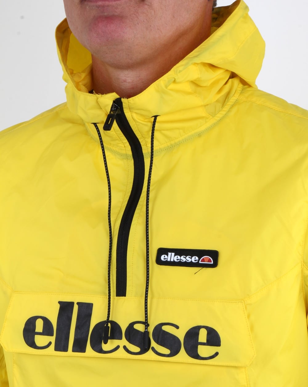 Ellesse – Jacke mit halbem Reißverschluss, leuchtendes Gelb