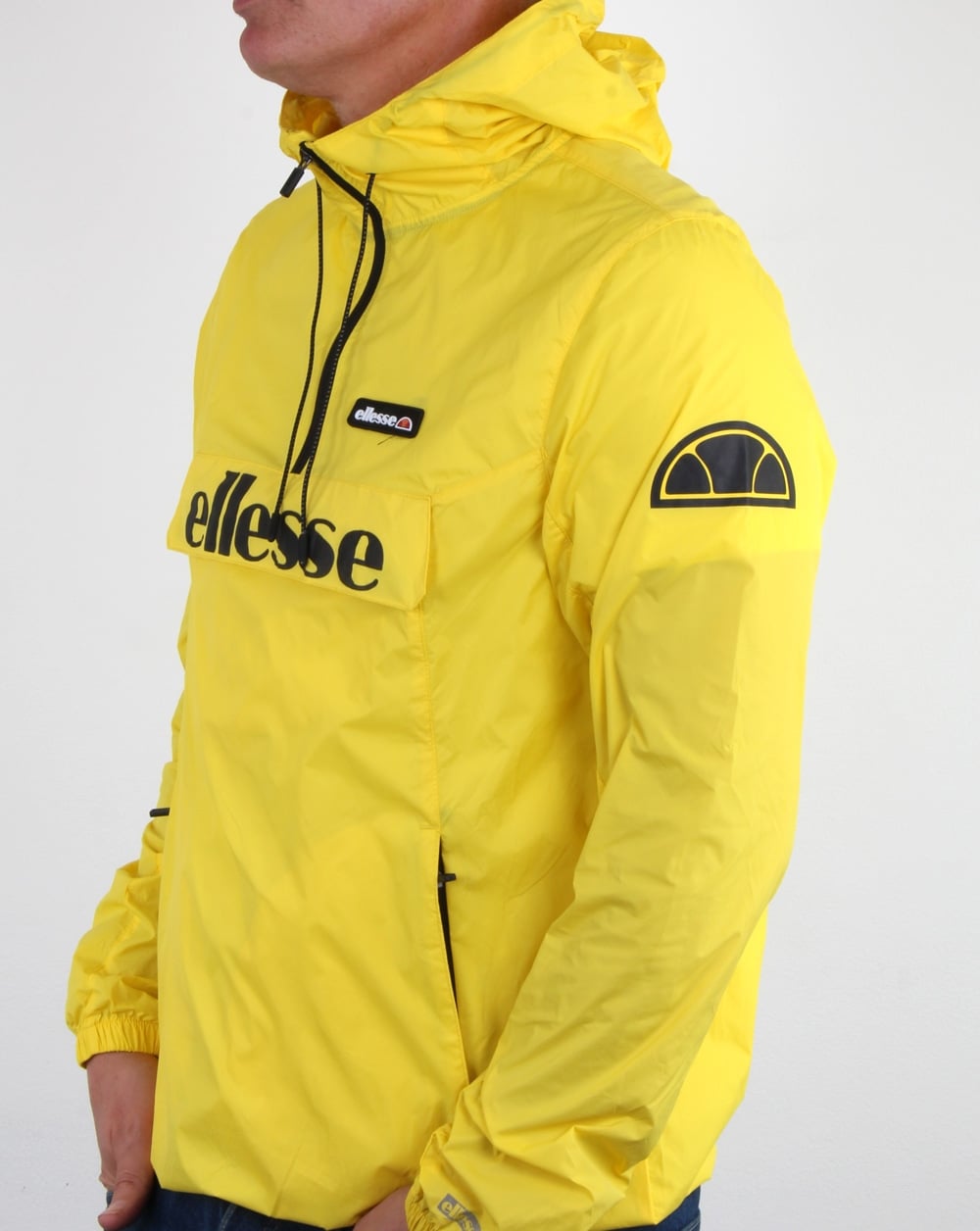 Ellesse – Jacke mit halbem Reißverschluss, leuchtendes Gelb