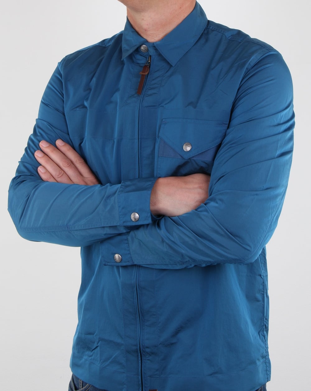 Pretty Green Kaiser Zip Jacke Blau