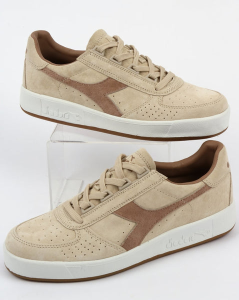 Diadora B. Elite Nubuck Trainers Bleached Sand/Tawny Birch