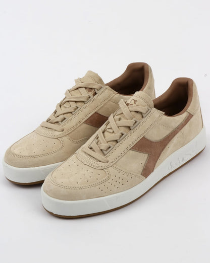 Diadora B. Elite Nubuk-Sneakers, gebleichter Sand/gelbbraune Birke