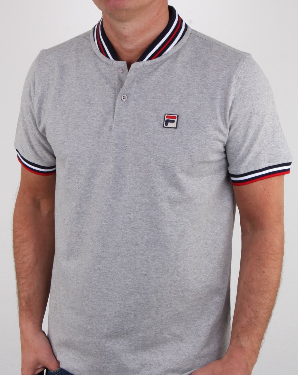 Fila Vintage Skipper Poloshirt Hellgraumeliert