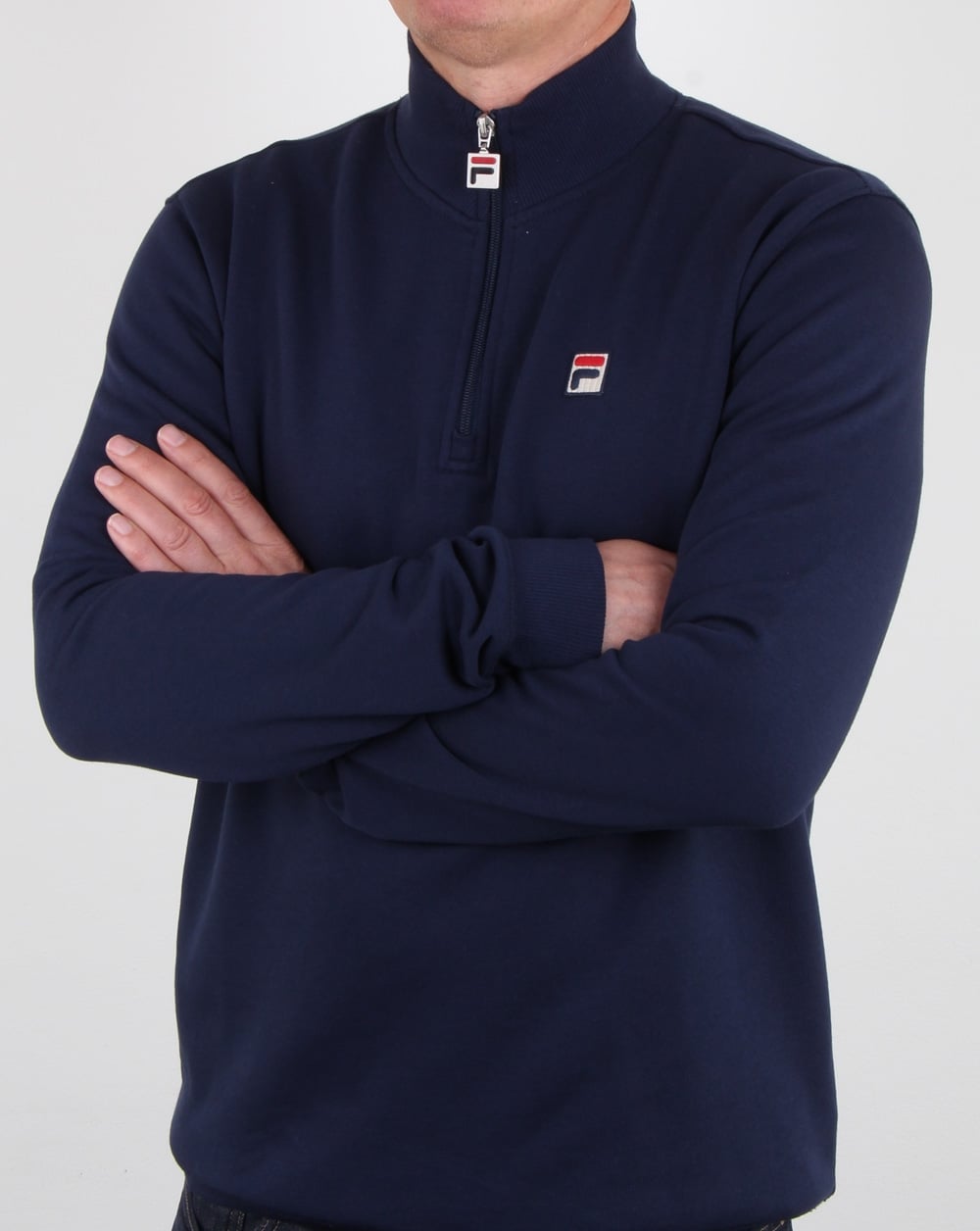 Fila Vintage Palermo Sweatshirt mit Reißverschluss, Marineblau