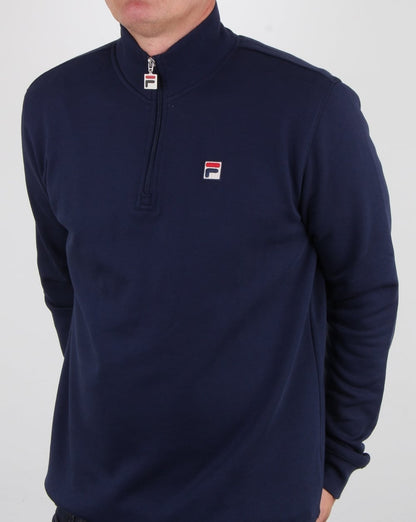 Fila Vintage Palermo Sweatshirt mit Reißverschluss, Marineblau